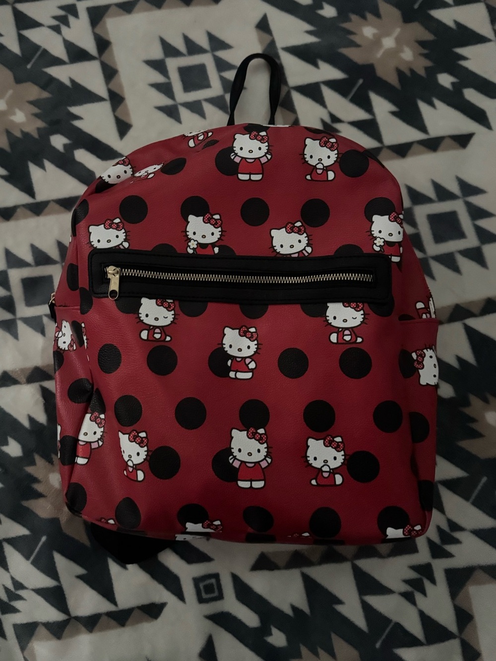Hello Kitty Red and Black Polka Dot Mini Backpack
